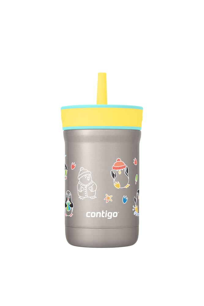 Kids Leighton Spill-Proof Stainless Steel Tumbler with Straw, 12oz E4