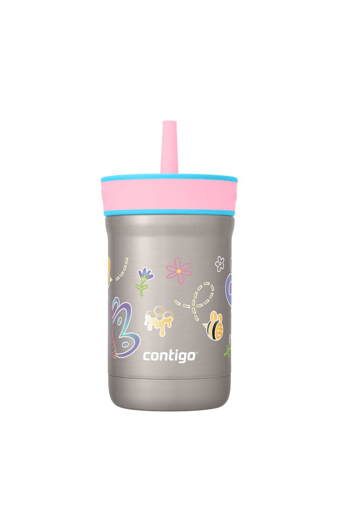 Kids Leighton Spill-Proof Stainless Steel Tumbler with Straw, 12oz E4